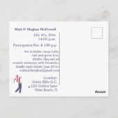 7月ゴルフ大会の米国国旗4日 ポストカード (裏面)