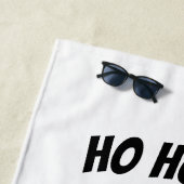 7月サンタのペンギンの漫画のおもしろいなクリスマス ビーチタオル (インサイチュ)