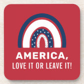 7月スタイリッシュ4日のアメリカ愛国的な虹 コースター (正面)