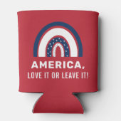 7月スタイリッシュ4日のアメリカ愛国的な虹 缶クーラー (裏面)