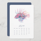 7月スタンドアローンカレンダー熱帯魚 メニュー (正面/裏面)