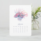 7月スタンドアローンカレンダー熱帯魚 メニュー (スタンド正面)