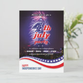 7月ストライプ4日の花火で星とパーティー 招待状 (スタンド正面)