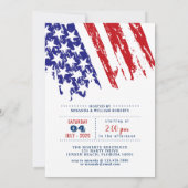 7月ストライプ4日の花火で星とパーティー 招待状 (裏面)