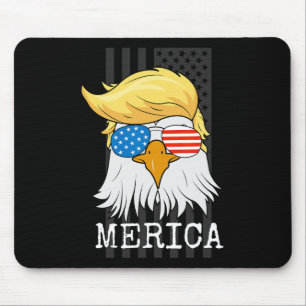 7月トランプ米国旗Gのハゲおもしろいワシ4 マウスパッド