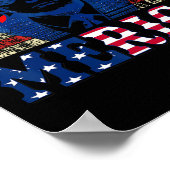 7月トランプ米州旗の第4位メリカシャツリスト ポスター (角)