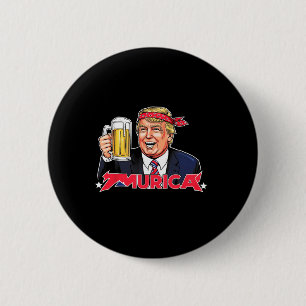 7月トランプ米州旗メリカトランプの幸せ4日 缶バッジ
