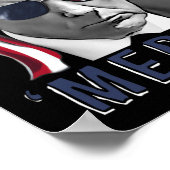 7月トランプ米州旗Usaのトランプ・ハッピー4日 ポスター (角)