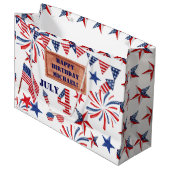7月ハッピーバースデー追加NAME愛国星 ラージペーパーバッグ (正面アングル)