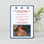 7月ハンバーガーバーベキュー招待状白四日 招待状 (スタンド正面)