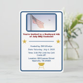 7月バーベキューの米国国旗4日 招待状 (スタンド正面)