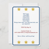 7月バーベキューの米国国旗4日 招待状 (裏面)