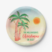 7月パーソナライズされたのパーティー紙プレート ペーパープレート (正面)