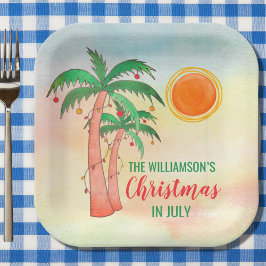 7月パーソナライズされたのパーティー紙プレート ペーパープレート