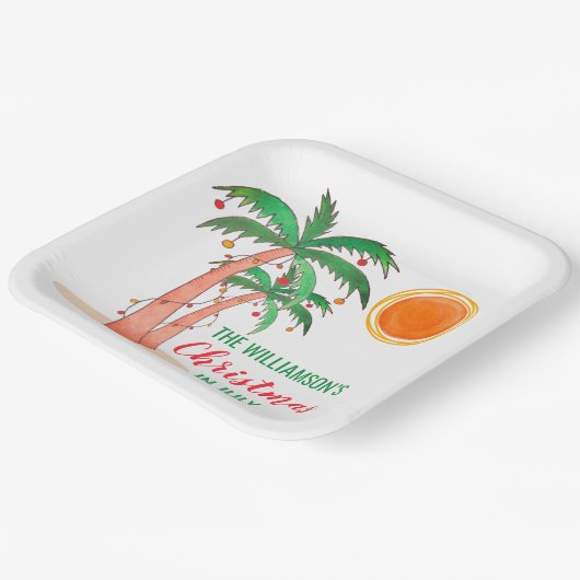 7月パーソナライズされたのパーティー紙プレート ペーパープレート (傾斜あり)