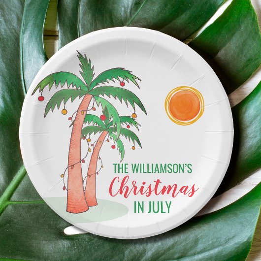 7月パーソナライズされたのパーティー ペーパープレート