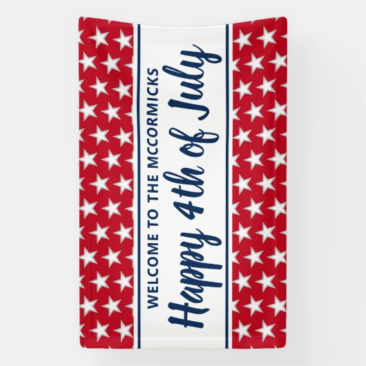 7月パーソナライズされたの4日パーティーの星とストライプ 横断幕 (縦)