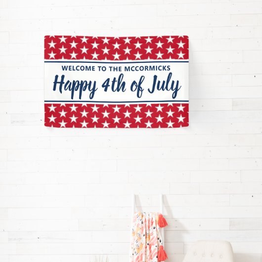 7月パーソナライズされたの4日パーティーの星とストライプ 横断幕 (インサイチュ)