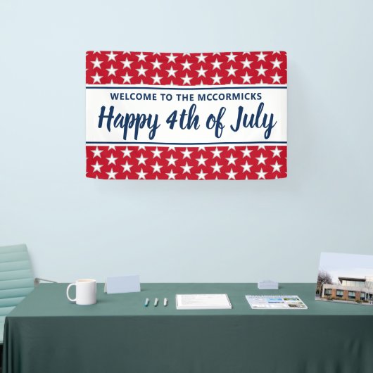 7月パーソナライズされたの4日パーティーの星とストライプ 横断幕 (トレードショー)
