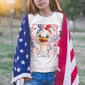 7月パーソナライズされたの4th Goose Girl Patriotic USA Tシャツ