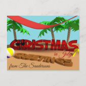 7月パーソナライズされたはがき内のクリスマス挨拶 シーズンポストカード (正面)