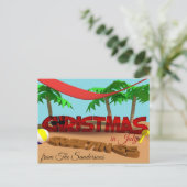 7月パーソナライズされたはがき内のクリスマス挨拶 シーズンポストカード (スタンド正面)