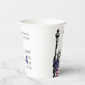 7月パーソナライズされたパーティー第4回米国国旗 紙コップ (右)