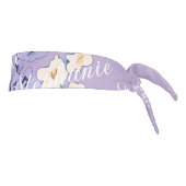 7月パーソナライズされた誕生フラワー名前をカスタムする タイヘッドバンド (回転90)