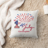 7月パーソナライズされた14日のベビー枕 クッション (ブランケット)