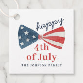 7月パーソナライズされた4日かわいい幸せ フェイバータグ (正面)