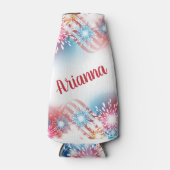 7月パーソナライズされた4日の花火 ボトルクーラー (正面)