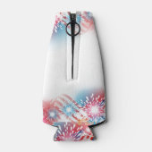 7月パーソナライズされた4日の花火 ボトルクーラー (裏面)