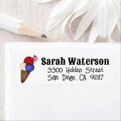 7月パーソナライズされた4日アイスクリーム ラベル (インサイチュ)