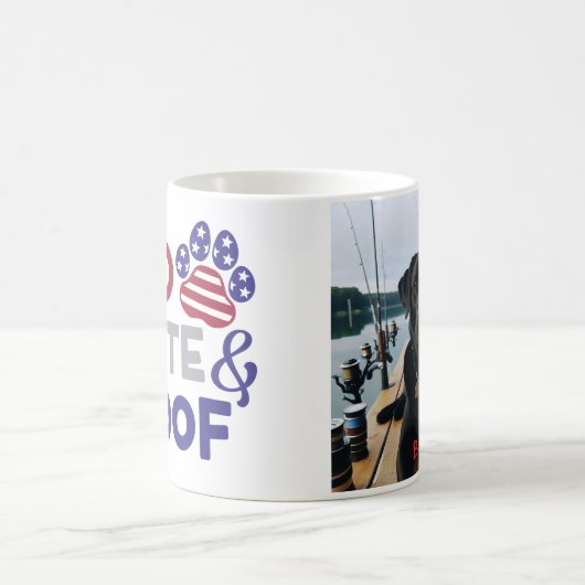 7月パーソナライズされた4日フォトドッグマグカップ コーヒーマグカップ (中央)