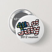 7月パーソナライズされた4日懇親会ピン 缶バッジ (正面&裏面)