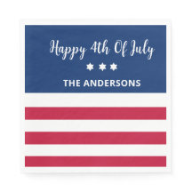 7月パーソナライズされた4日紙ナプキンス