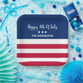 7月パーソナライズされた4日紙プレート ペーパープレート (パーティー)