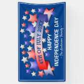 7月パーソナライズされた4日 | ハッピー・インディペンデンス・デー 横断幕 (縦)
