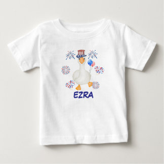 7月パーソナライズされた4日Tシャツ子供へ ベビーTシャツ