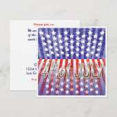 7月パーティの招待状5日x5 4日 招待状 (正面/裏面)