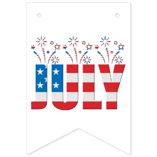 7月パーティー月アメリカの星とストライプ バンティングフラッグ (第2の旗)