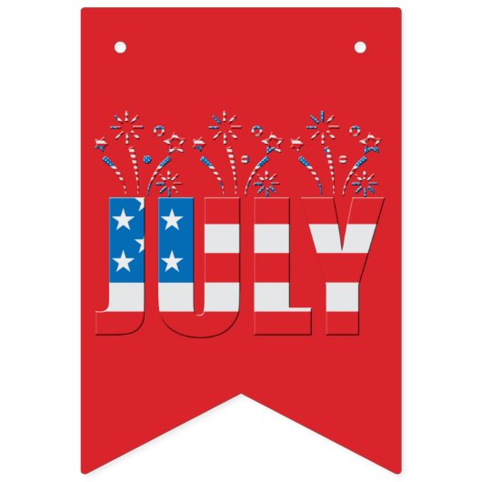 7月パーティー月アメリカの星とストライプ バンティングフラッグ (第1の旗)