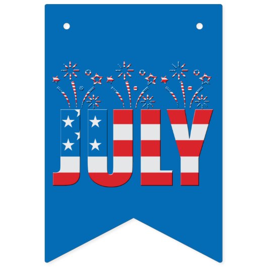 7月パーティー月アメリカの星とストライプ バンティングフラッグ (第3の旗)