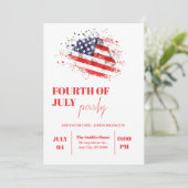 7月パーティー第4回愛国米国国旗 招待状 (スタンド正面)