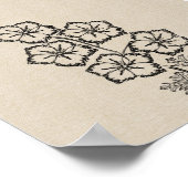 7月フラワーポスターのラークスパー ポスター (角)