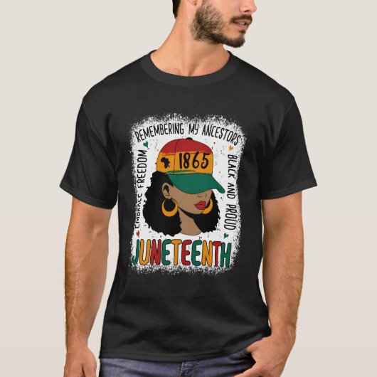 7月ブラック2023漂白1865 7月 Tシャツ (正面)