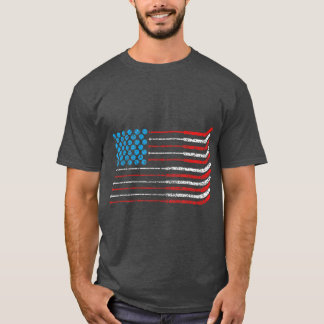 7月ホッケーのアメリカ国旗 Tシャツ
