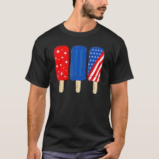7月ポプシクルのアメリカ国旗 Tシャツ (正面)