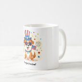 7月マグカップ4日の自由のための歩き – かわいい愛国心 コーヒーマグカップ (正面右)