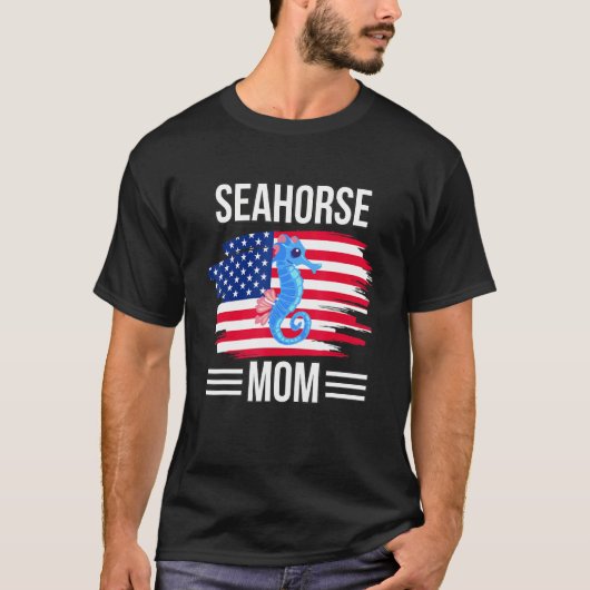 7月マザーズ・デイMerica Seahorse M米国国旗 Tシャツ (正面)